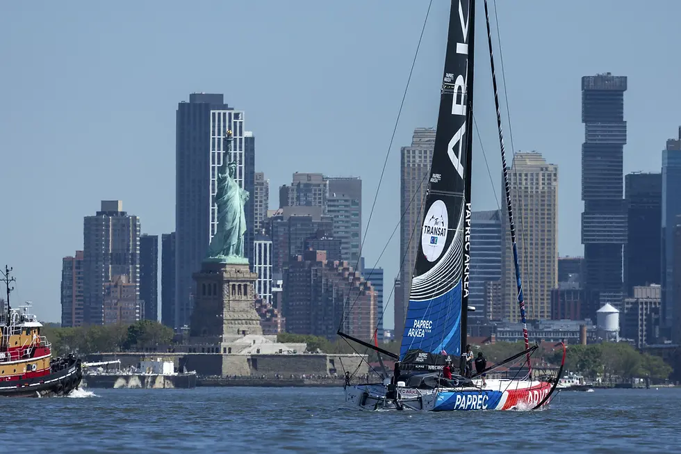 Arrivée du Vainqueur dans la baie de New York, Yoann Richomme en 2024